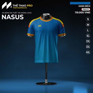 Áo Bóng Đá Không Logo TTP-NASUS (TTP-08) Màu Xanh Bích